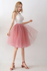 Adult High Waist Tulle Puff Mini Skirt