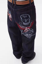 Gothic Multi Pocket Baggy Denim Jeans