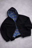 Reversible Checkered Patchwork Heavyweight Hoodie