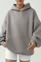 Oversized Solid Pullover Hoodie