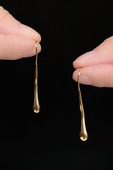Vintage Asymmetrical Liquid Drop Earrings