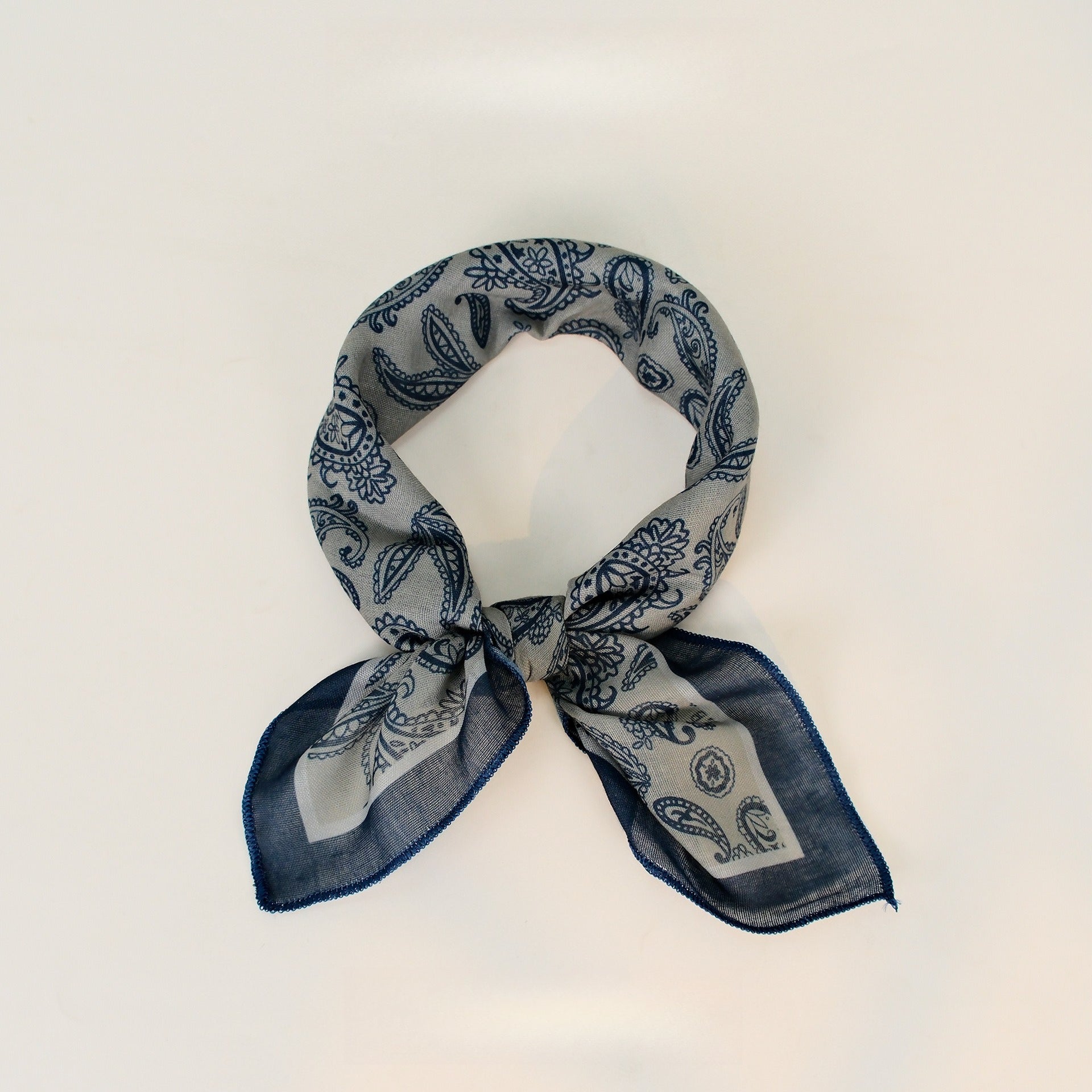 Paisley Faux Linen Square Hair Neck Sun Scarf Secondary image