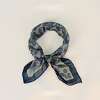 Paisley Faux Linen Square Hair Neck Sun Scarf