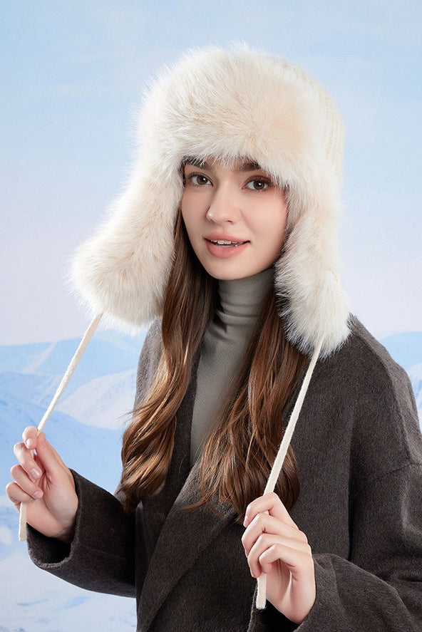 Fleece Lined Knit Trapper Hat Main image