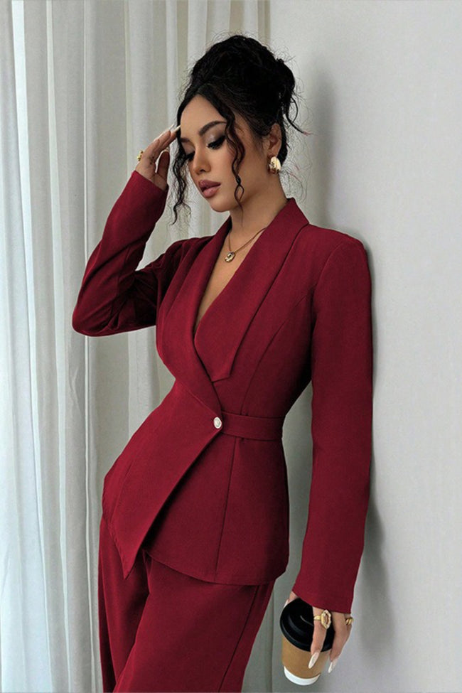 Long Sleeve Two Piece Blazer Pants Set Main image
