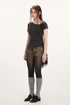 Asymmetrical Bodycon Cropped Short Sleeve Tee