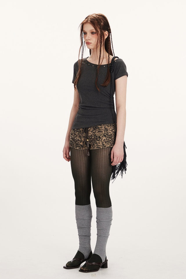 Asymmetrical Bodycon Cropped Short Sleeve Tee