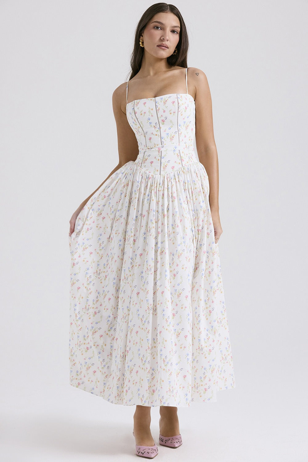 Romantic Tiered  A-Line Floral Dress Main image