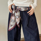 Paisley Long Ribbon Retro Neck Waist Scarf