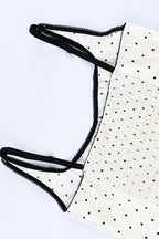 Chic Polka Dot Fitted Contrast Cami