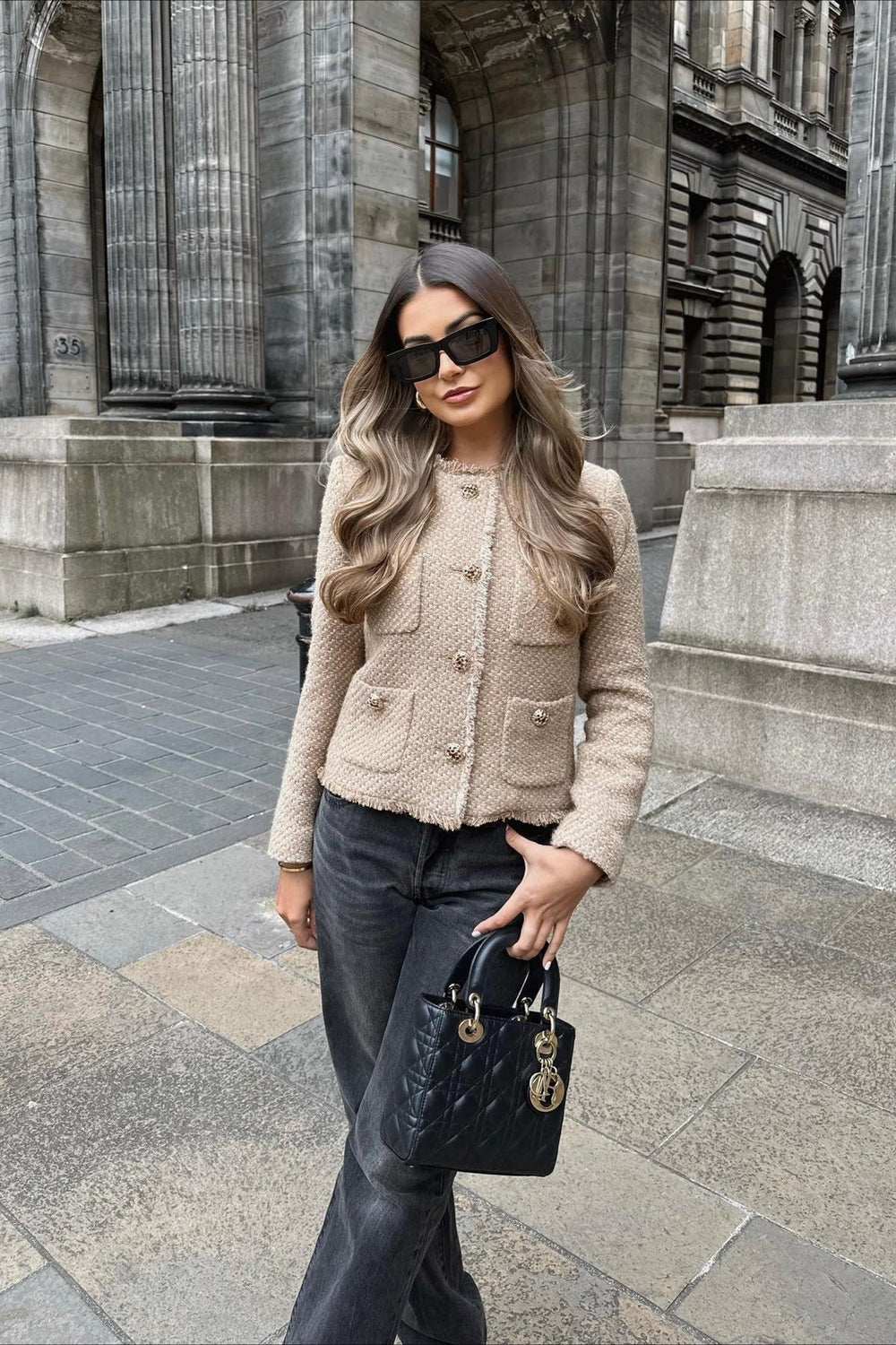 Tweed Single Breasted Short Coat coats