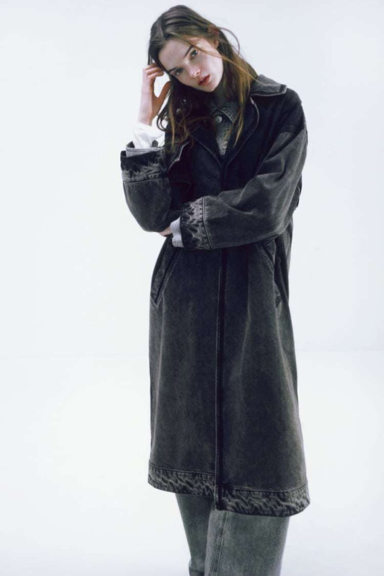 Dark Vintage Relaxed Denim Overcoat Secondary image