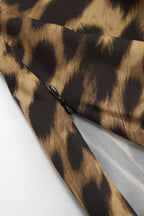 Sexy Chiffon Leopard Print Fishtail Maxi Skirt