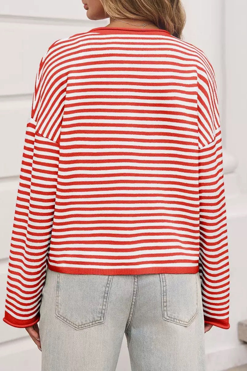 Striped Color Block Cardigan Secondary image