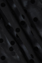 Polka Dot Mesh Halter Sheer Midi Skirt Set