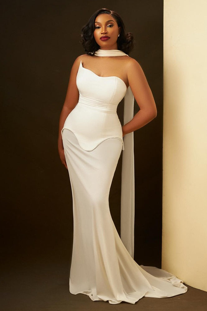 Stretch Tulle Bandage Mesh Formal Dress