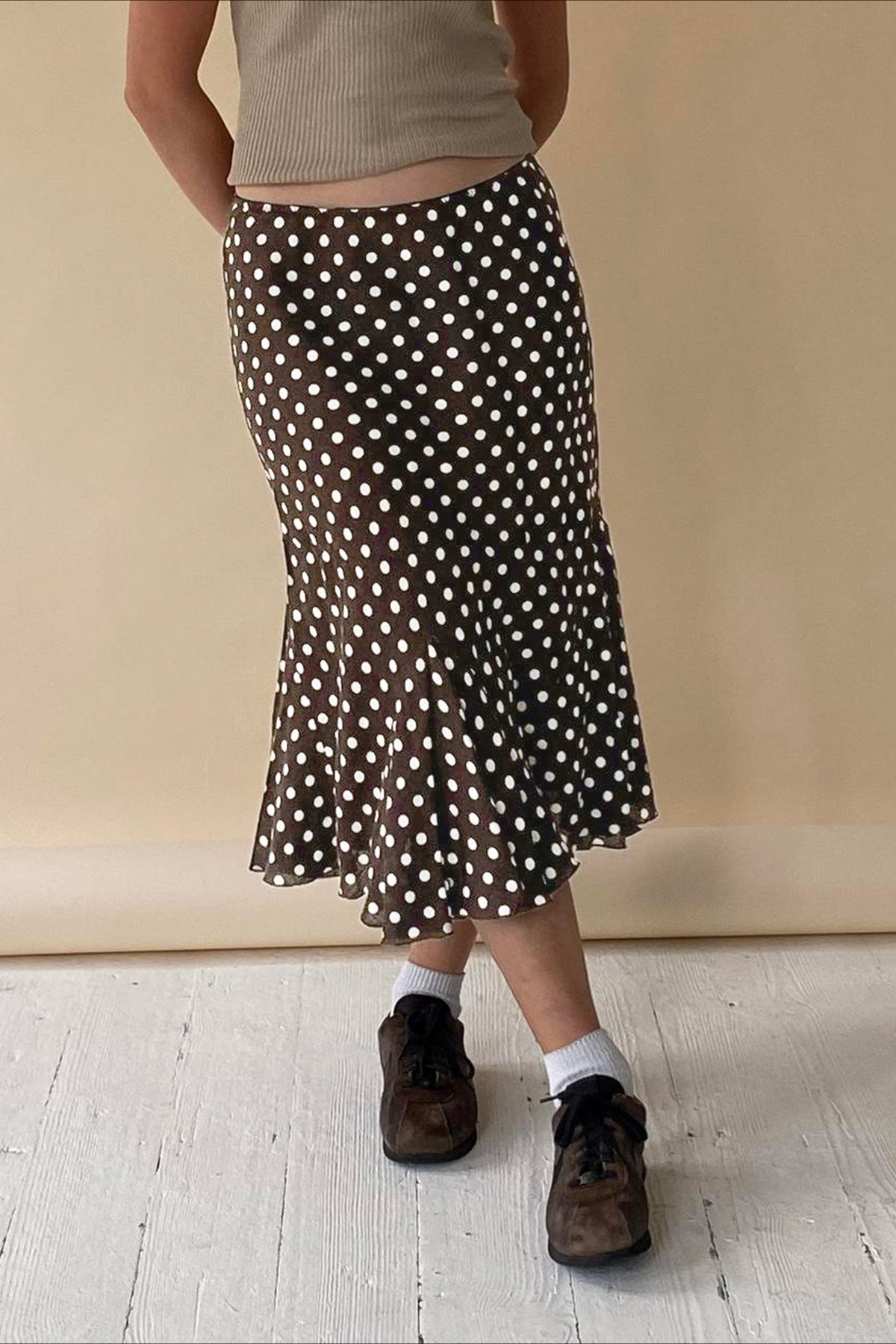 Polka Dot Low Waist Mermaid Skirt Secondary image