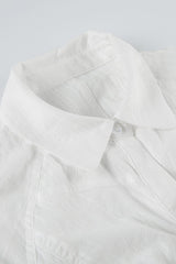 Slim Fit Short Sleeve Textured Blouse