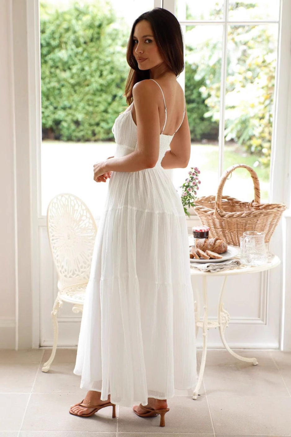 Patchwork Tie Back Flowy Boho Dress Secondary image