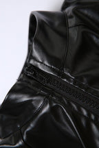 Exaggerated Pointed Shoulder High Neck Bolero Jacket