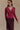 Wine Red V Neck Bodycon Long Sleeve Tee Secondary image