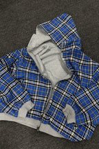 Reversible Checkered Patchwork Heavyweight Hoodie