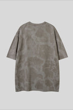 Thorn Embroidered Washed Oversized Short Sleeve T-Shirt