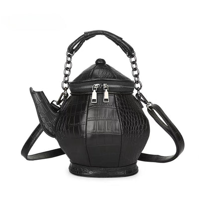 Fashion Teapot Shaped Stone Pattern Leather Gothic Personalized Bag