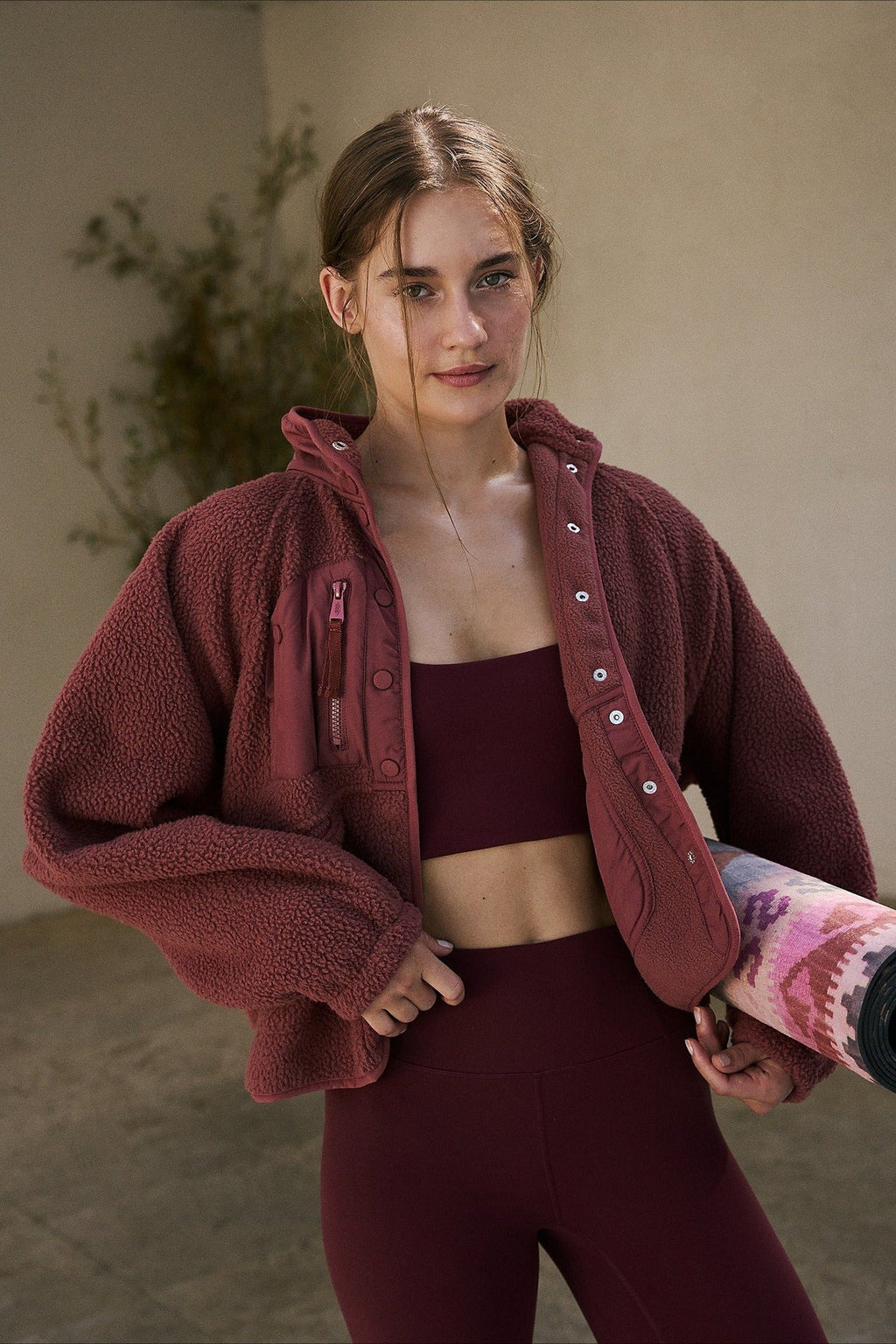 Lightweight Sherpa Casual Jacket Brown / S