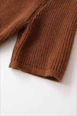 Relaxed Hem Detail Ribbed Knit Top