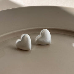 Brushed Matte Geometric Minimalist Stud Earrings