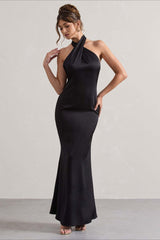 Slim Fit Halter Evening Party Dress