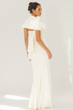 Strapless Mermaid Scarf Formal Dress