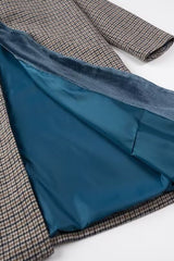 Plaid Wool Style Commuter Overcoat