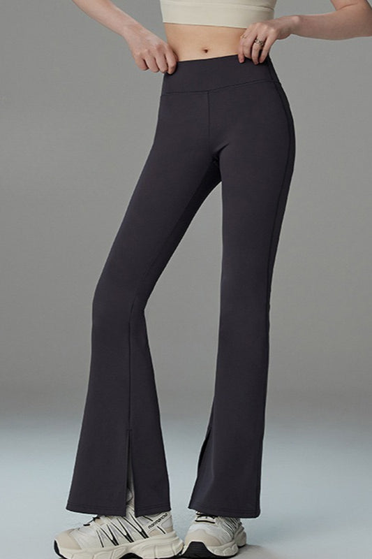 Brushed Fleece Lined Flared Slit Leggings Secondary image