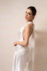 Elegant Cowl Neck Halter Cocktail Dress