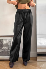 Fleece Vintage High Waist Straight Pants