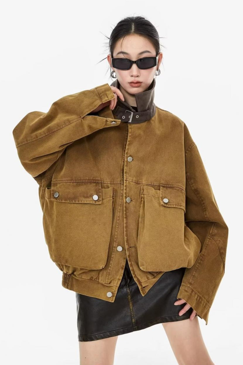 Relaxed Fit Workwear Pocket Jacket M / Yellow