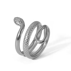 18K Gold Plated Hollow Snake Chain Ring