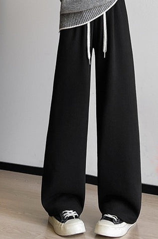 High Waist Plush Draped Knit Pants Main image