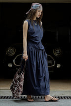 Pleated Tie Strap Lightweight Boho Dress