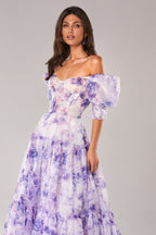 Off Shoulder Flowy Elegant Long Prom Dress