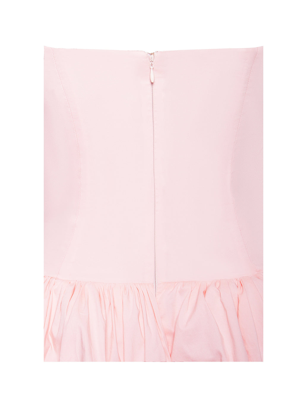 Oletta Pink Corset Strapless Graceful Bubble Hem Mini Dress Dresses
