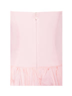 Oletta Pink Corset Strapless Graceful Bubble Hem Mini Dress Dresses