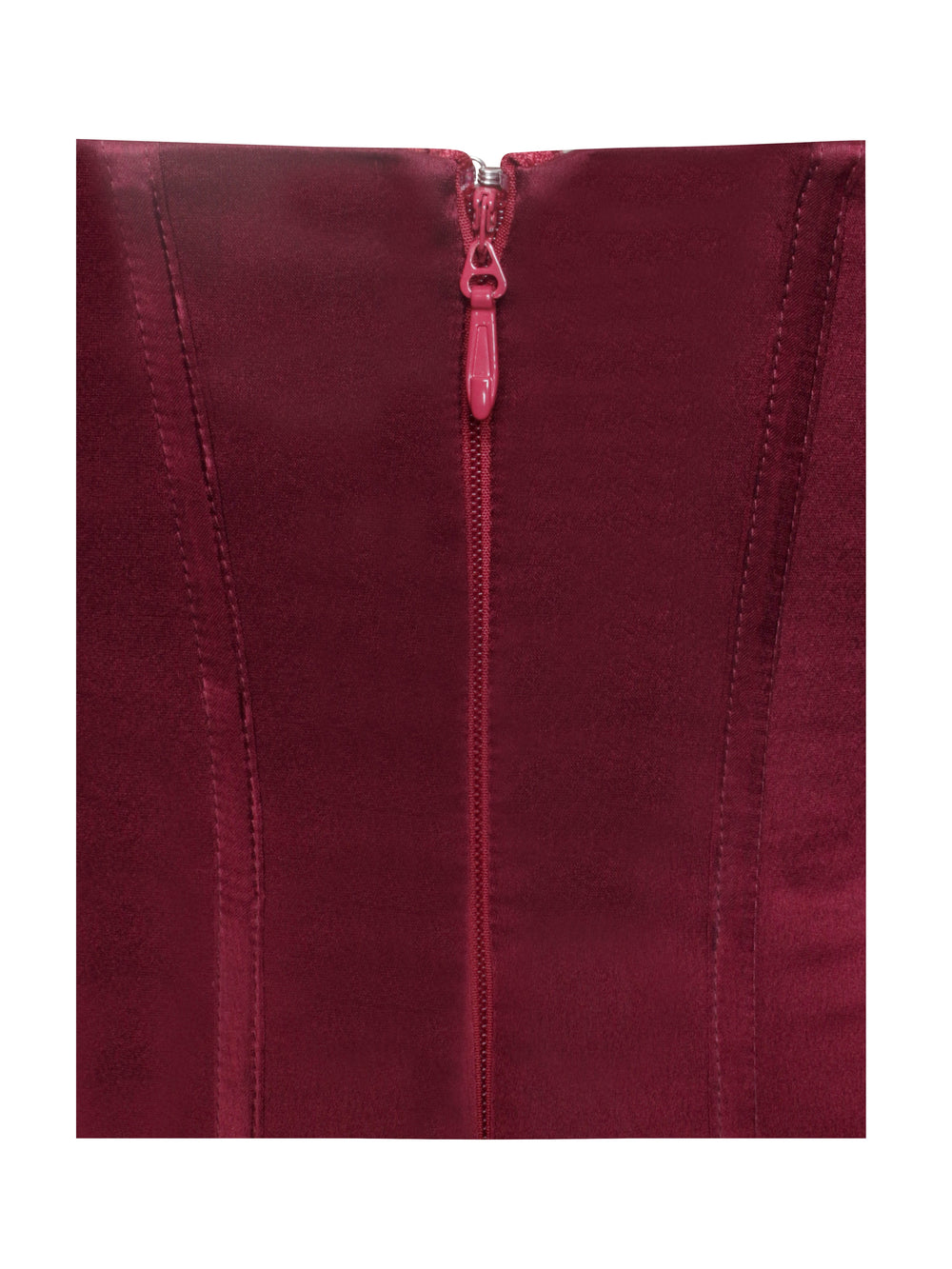 Lucinda Burgundy Satin Charming Lace Corset Maxi Dress Dresses