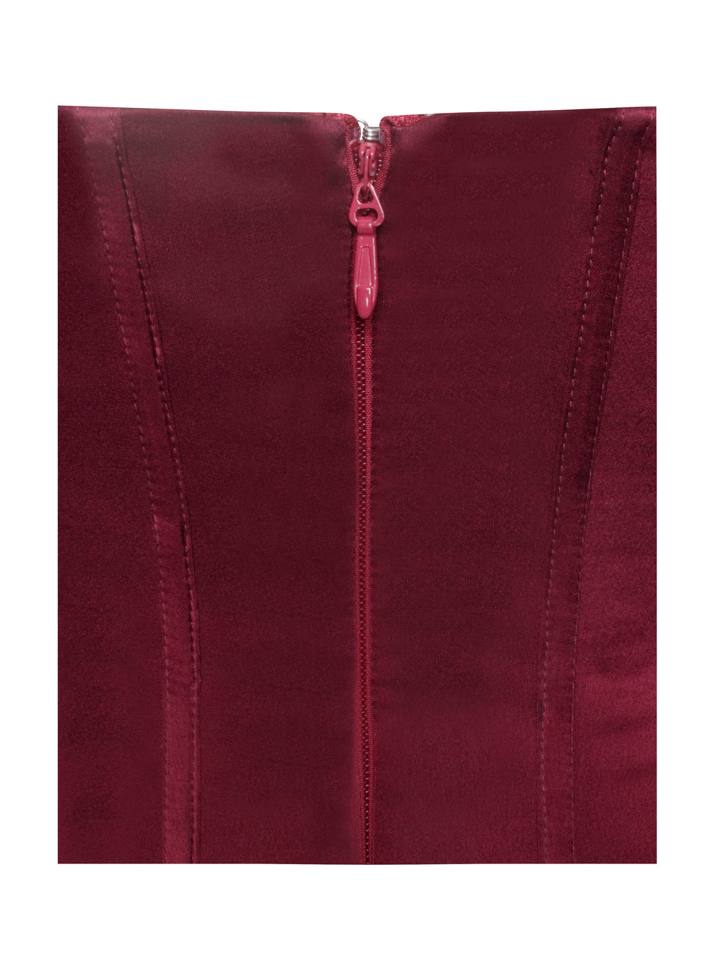 Lucinda Burgundy Satin Charming Lace Corset Maxi Dress Dresses