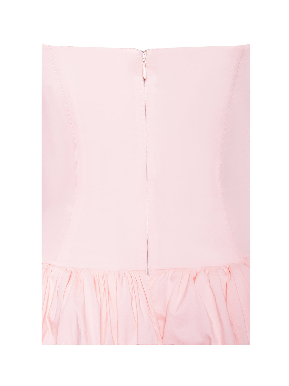 Oletta Pink Corset Strapless Graceful Bubble Hem Mini Dress Dresses