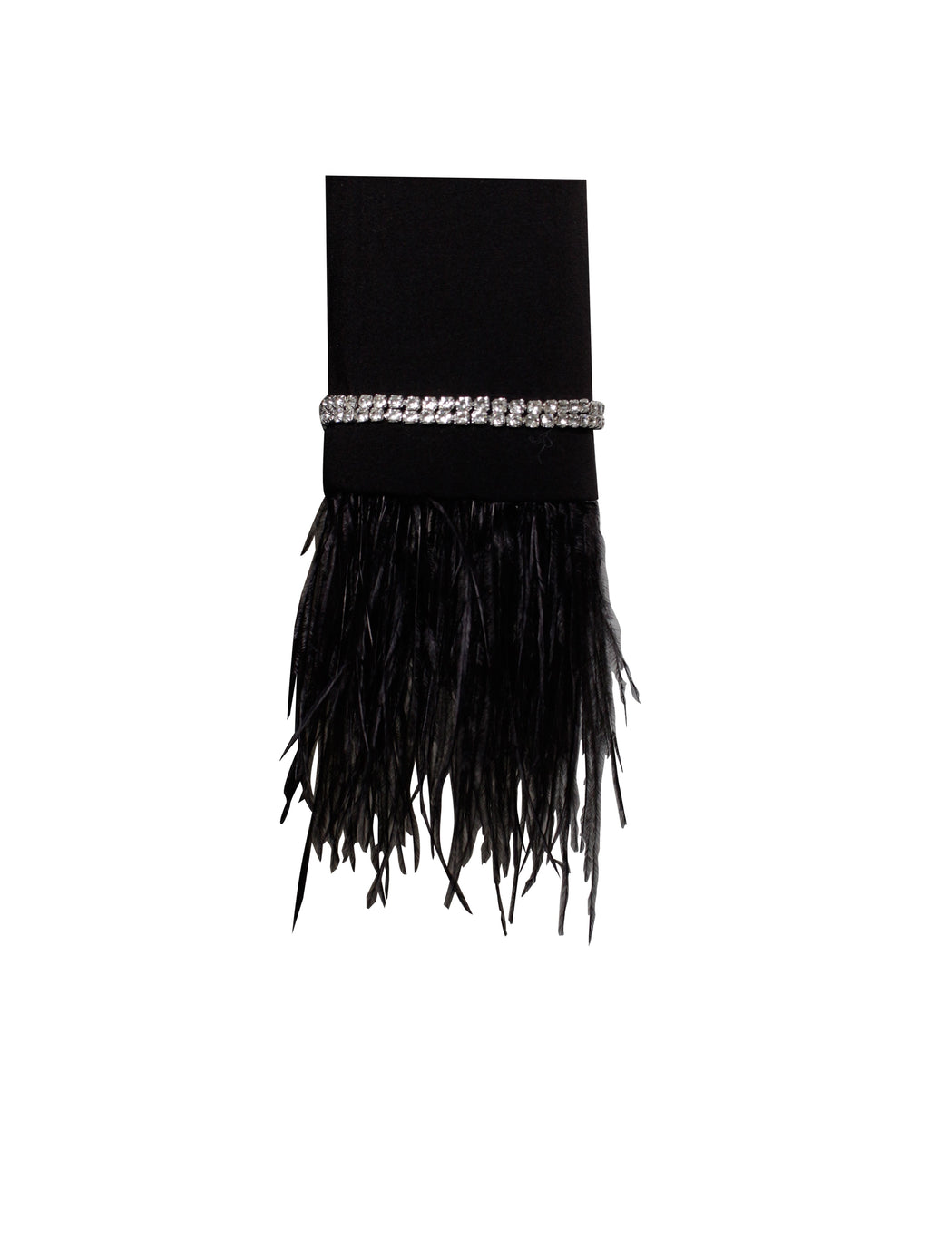 Quilla Black Feather Crystal Graceful Sleeve Backless Blazer Dress Dresses