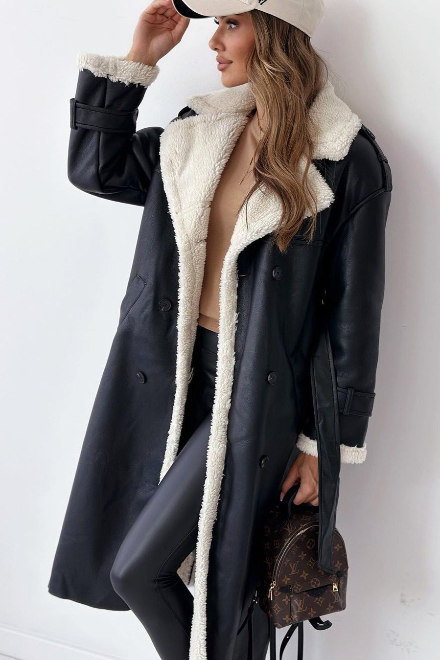 Reversible Fleece Stand Collar Coat Secondary image