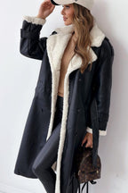 Reversible Fleece Stand Collar Coat coats